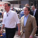 Christopher Pincher with David Cameron during a previous visit to Tamworth